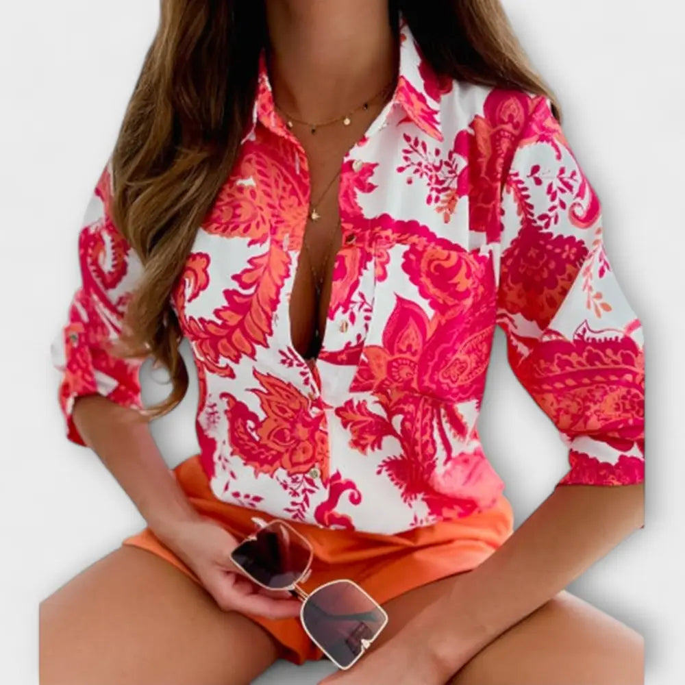 Nuria – Blusa Elegancia Atemporal y Chic - Orange Rose / S - Nuria – Blusa Elegancia Atemporal y Chic > Blouses > >