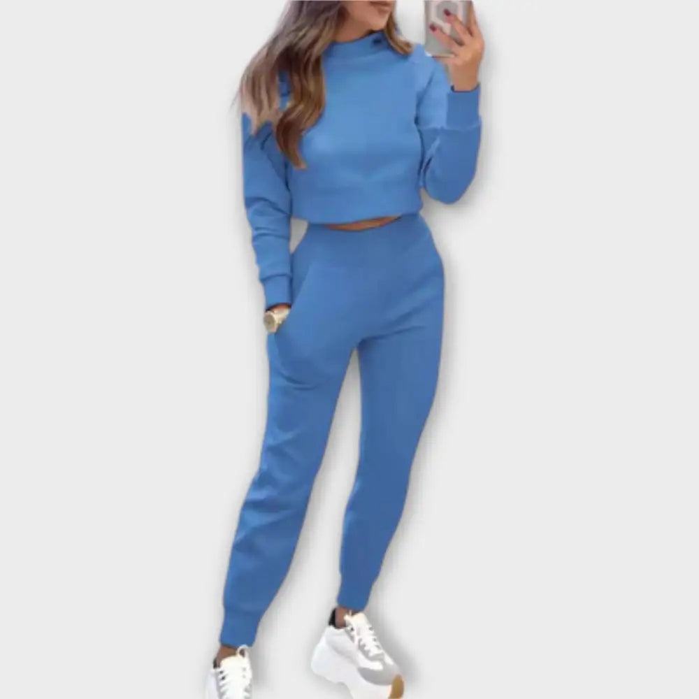 Olivia – Conjunto Comodidad y Estilo Moderno - Azul / S - CONJUNTOS
