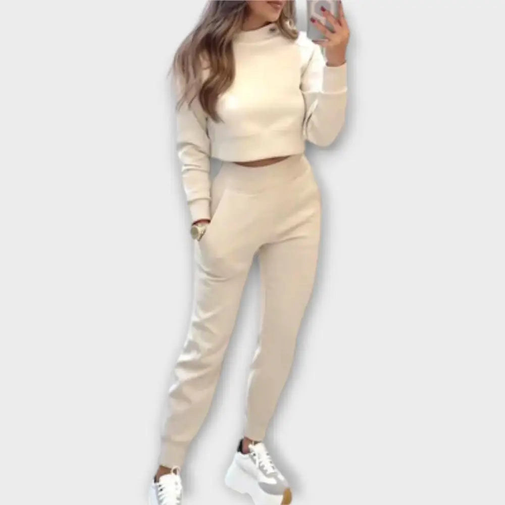 Olivia – Conjunto Comodidad y Estilo Moderno - Beige / S - CONJUNTOS