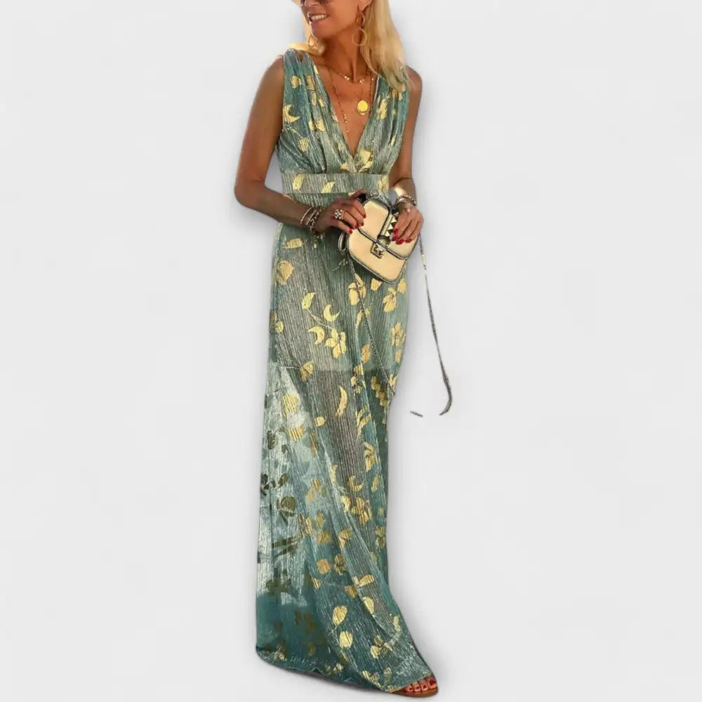 Raquel – Vestido Encanto Floral - Azul / XS - Vestidos