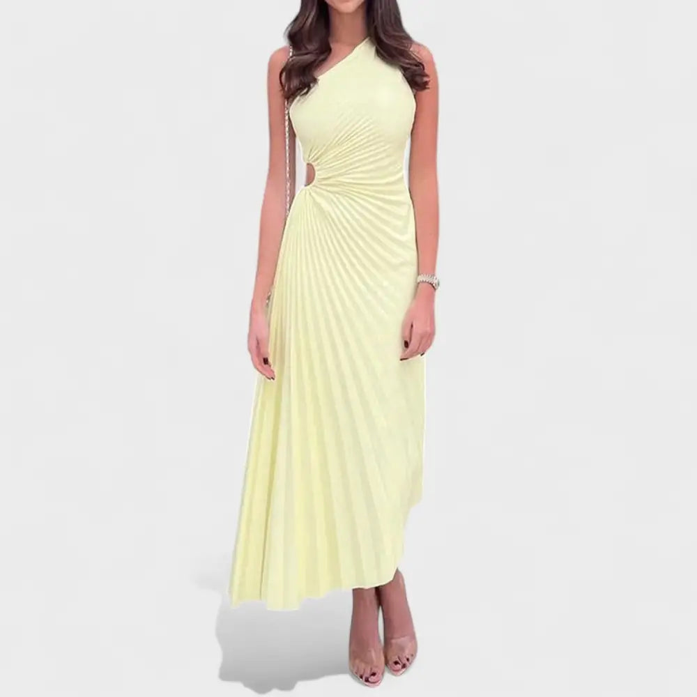 Renata – Vestido Brillo de Estilo Elegante - Amarillo / S - Vestidos