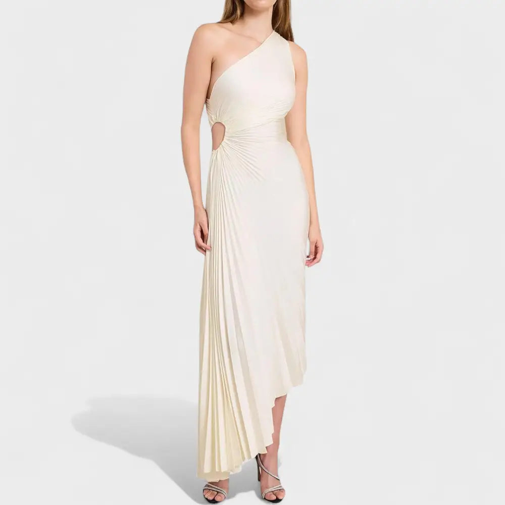 Renata – Vestido Brillo de Estilo Elegante - Blanco / S - Vestidos