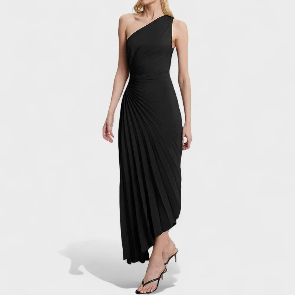 Renata – Vestido Brillo de Estilo Elegante - Negro / S - Vestidos