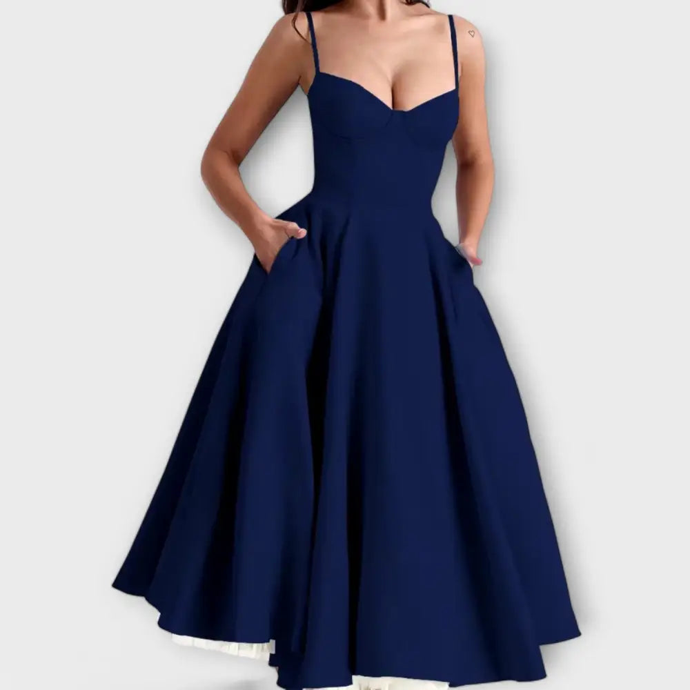 Rocío – Vestido Brillo de Estilo - Azul / S - Vestidos