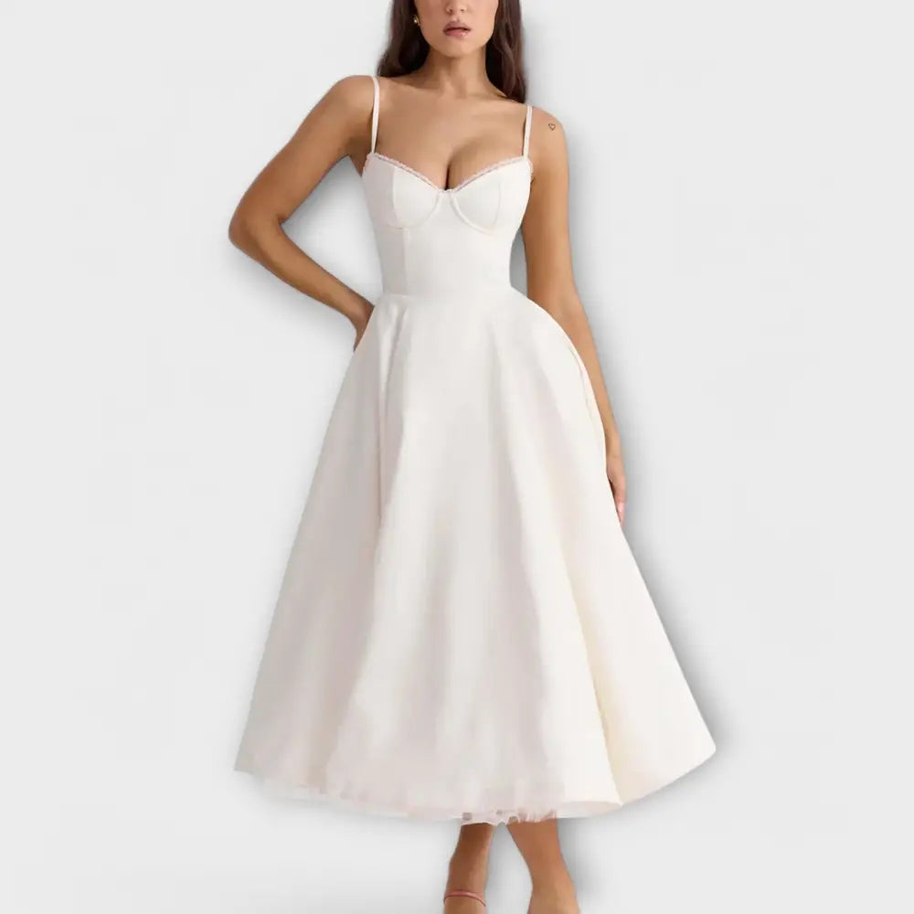 Rocío – Vestido Brillo de Estilo - Blanco / S - Vestidos