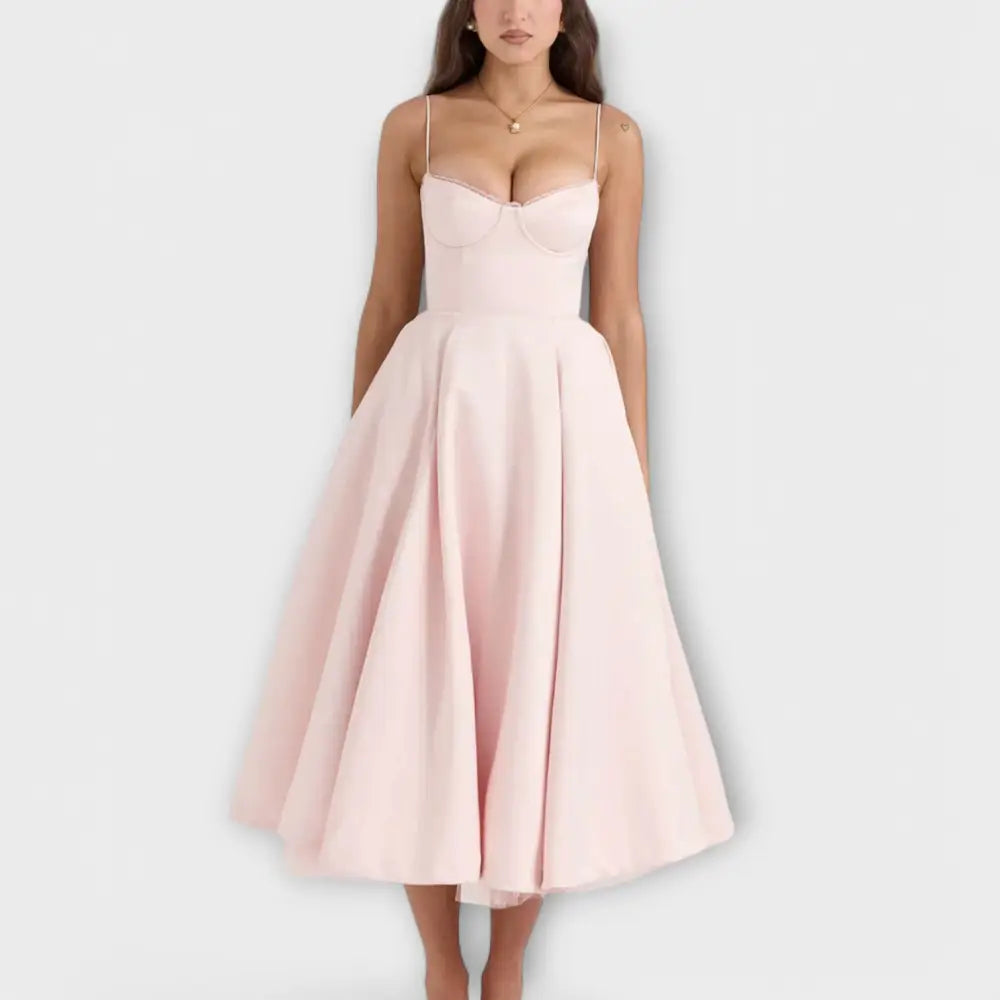 Rocío – Vestido Brillo de Estilo - Rosa / S - Vestidos