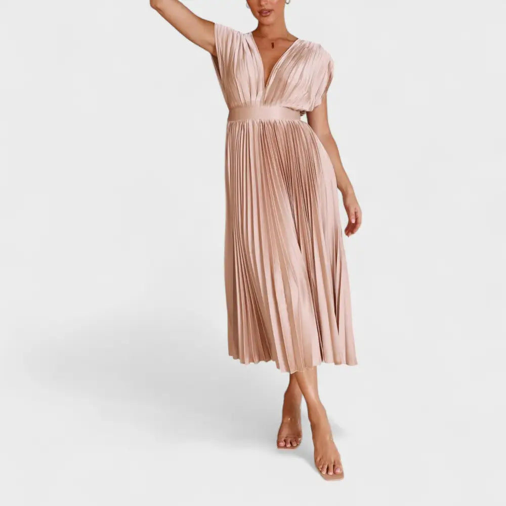 Rocío – Vestido Plisado que Resalta la Belleza Atemporal - Vestidos