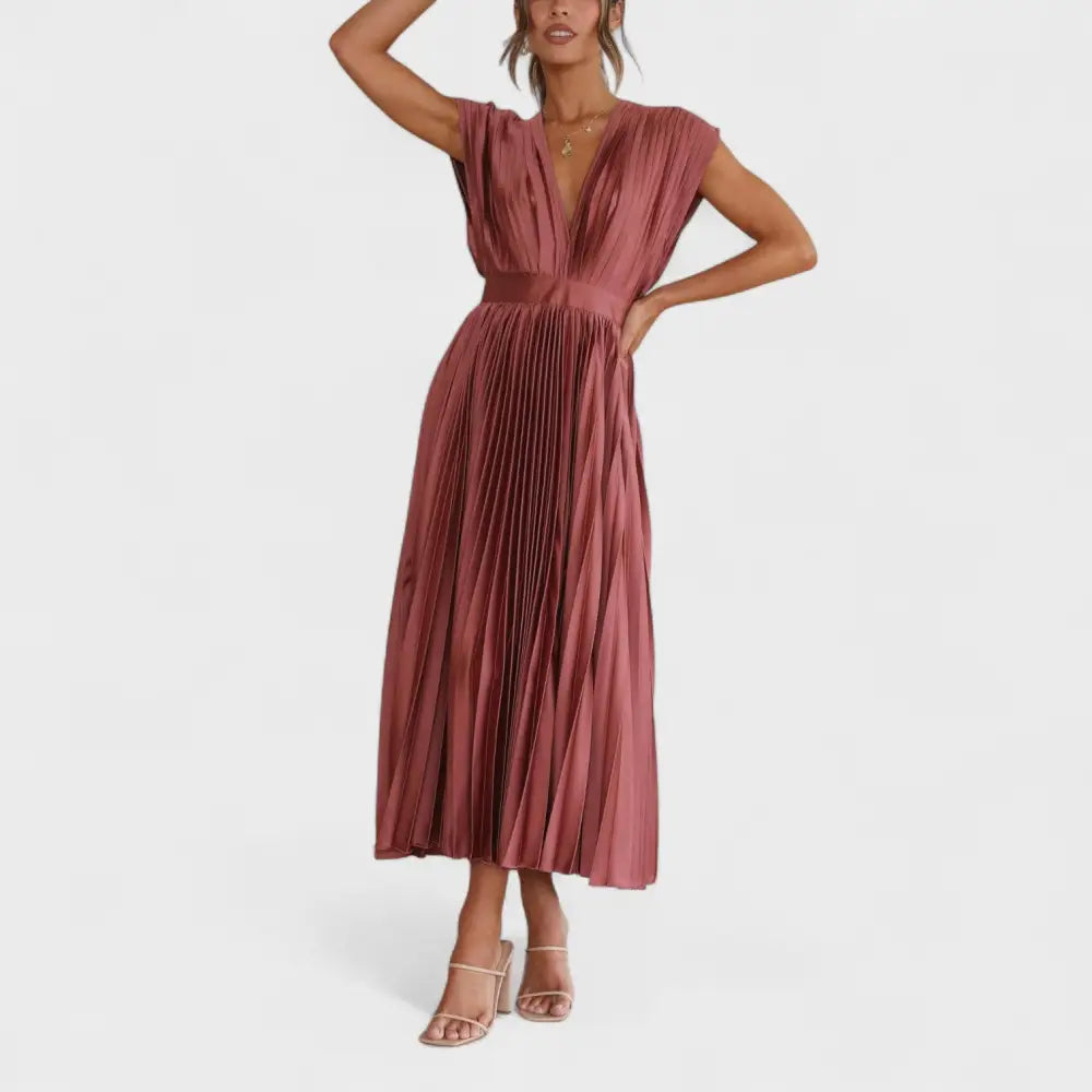 Rocío – Vestido Plisado que Resalta la Belleza Atemporal - Vestidos