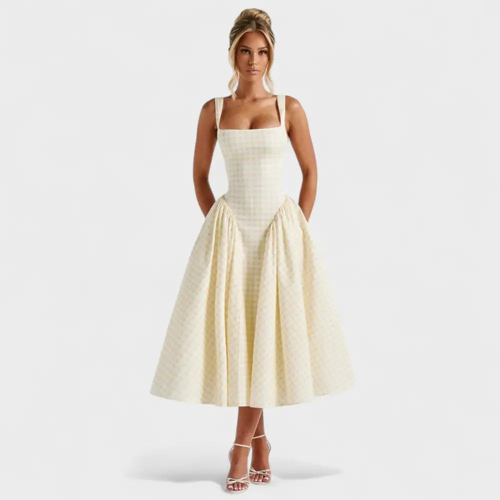 Rocío – Vestido Vintage con Encanto Atemporal - XS / Amarillo - Vestidos