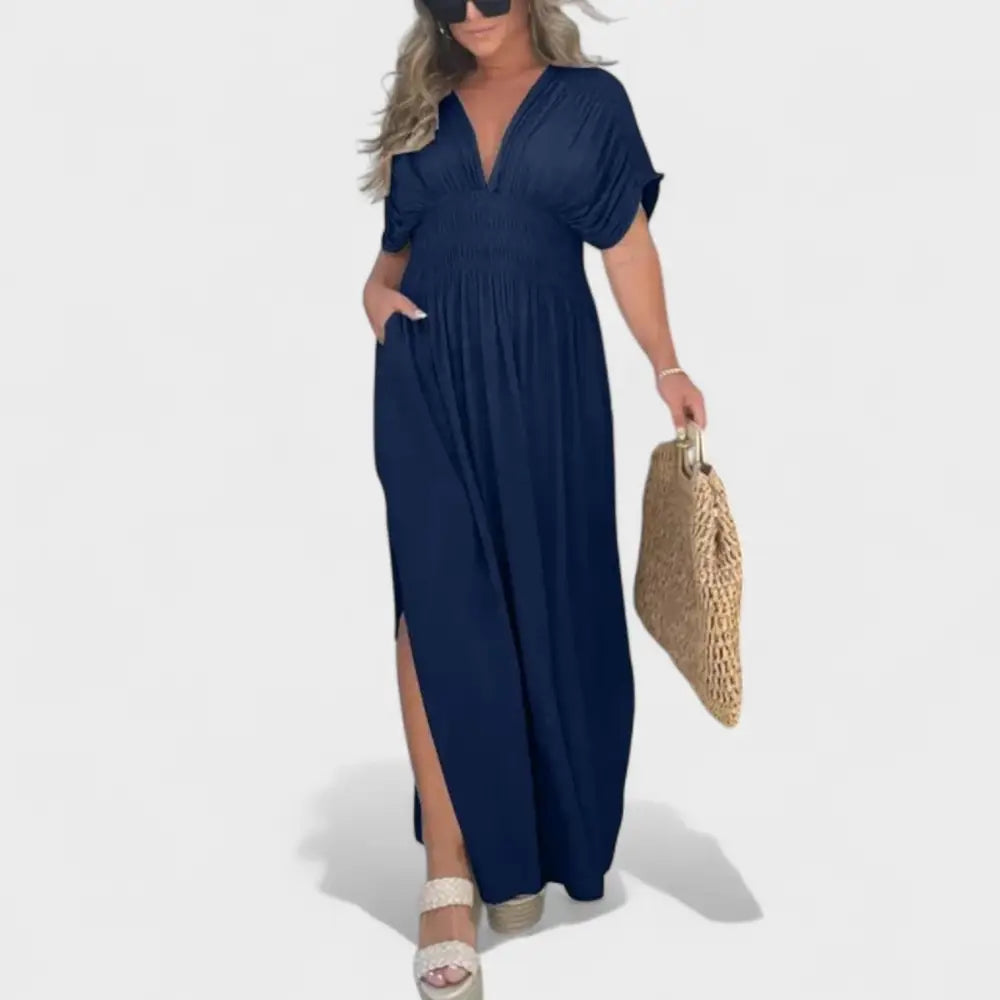 Silvia – Vestido Libertad y Frescura Veraniega - Azul marino / M - Vestidos