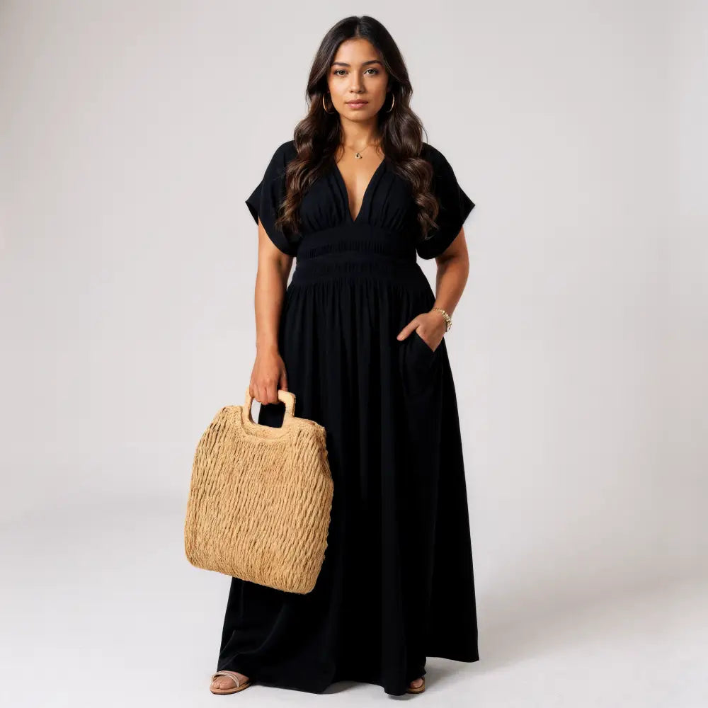 Silvia – Vestido Libertad y Frescura Veraniega - Negro / M - Vestidos