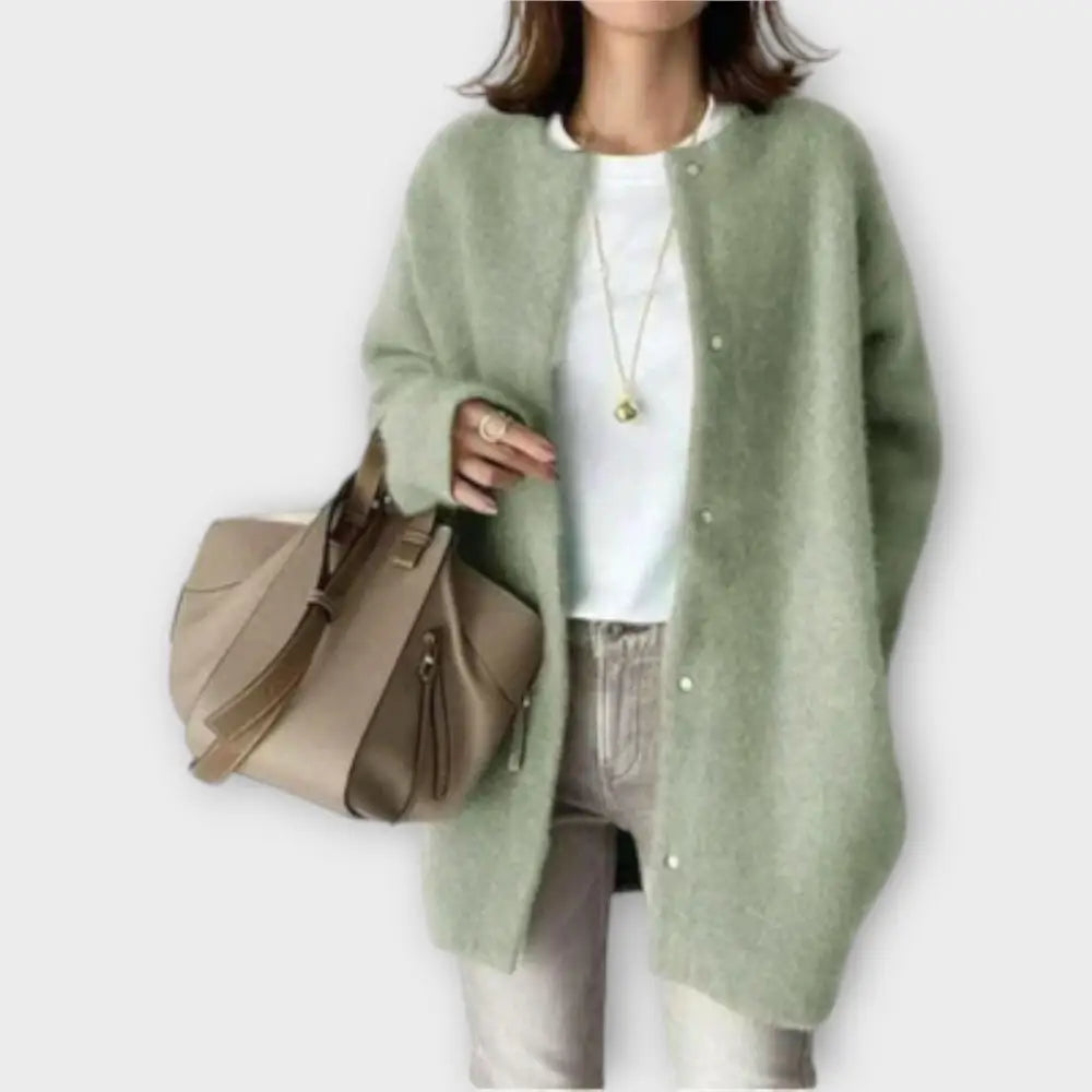Valentina – Cárdigan Chic y Versátil - Verde / S - Suéteres & Cardigans