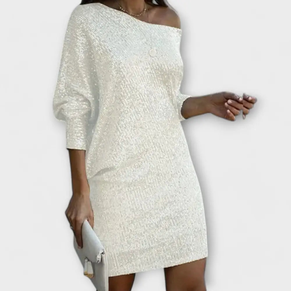 Valentina – Vestido Brillo Deslumbrante - Blanco / S - Vestidos