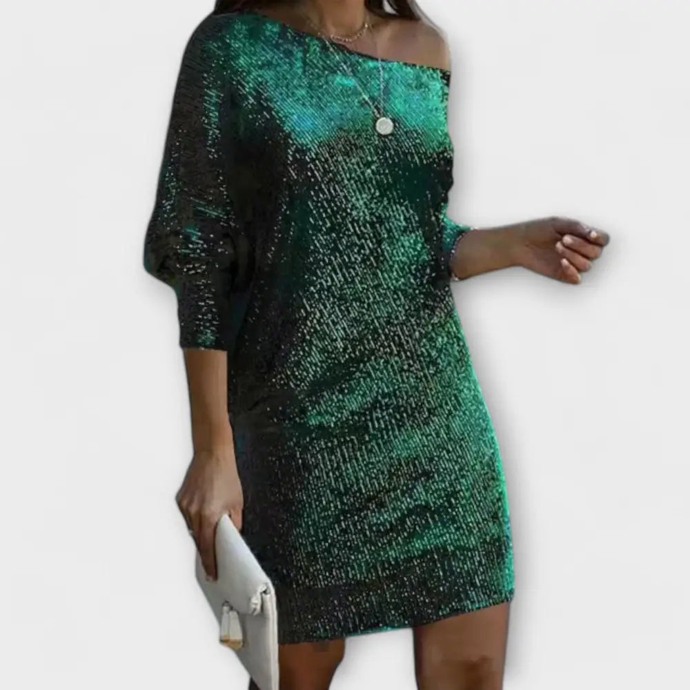Valentina – Vestido Brillo Deslumbrante - Verde / S - Vestidos