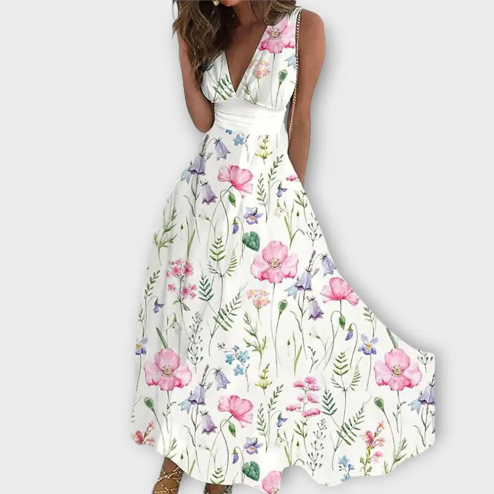 Valentina – Vestido Encanto Floral Atemporal - Rosa / S - Vestidos