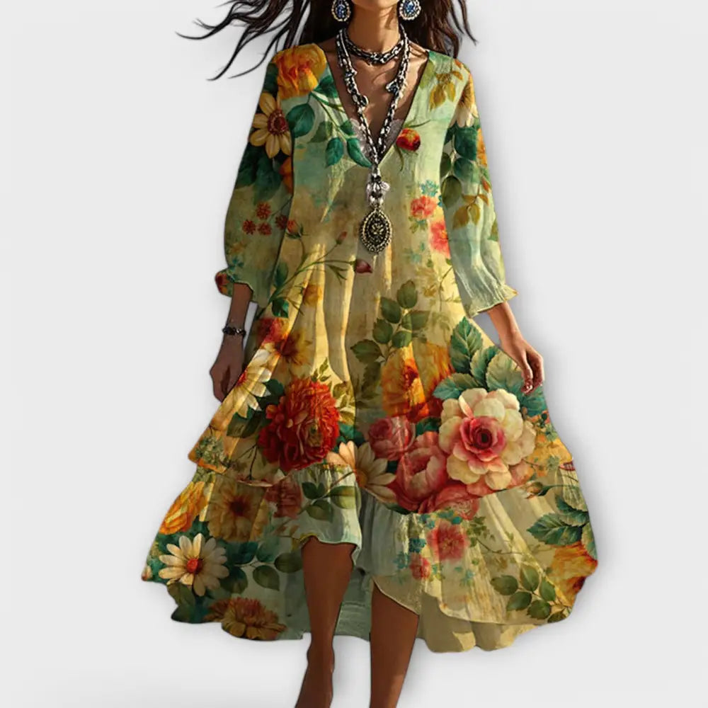 Valentina – Vestido Encanto Floral para Días Radiantes - Vestidos