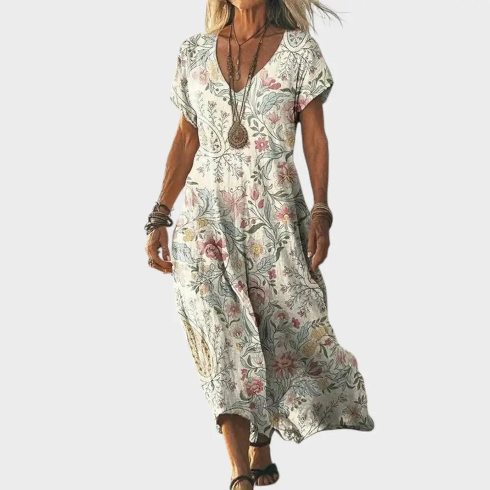 Valentina – Vestido Libertad de Verano - Jardín Floral / S - Vestidos