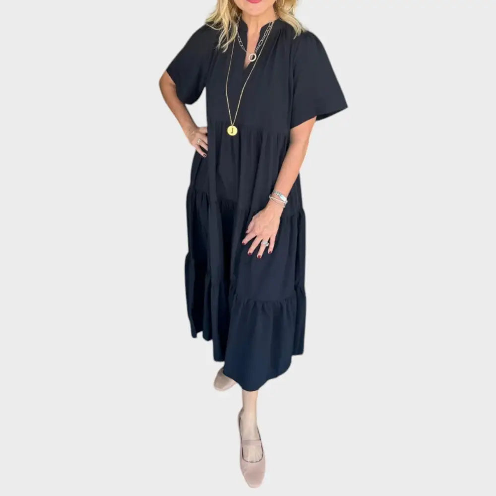 Valentina – Vestido Libertad Fluyente - Negro / S - Vestidos