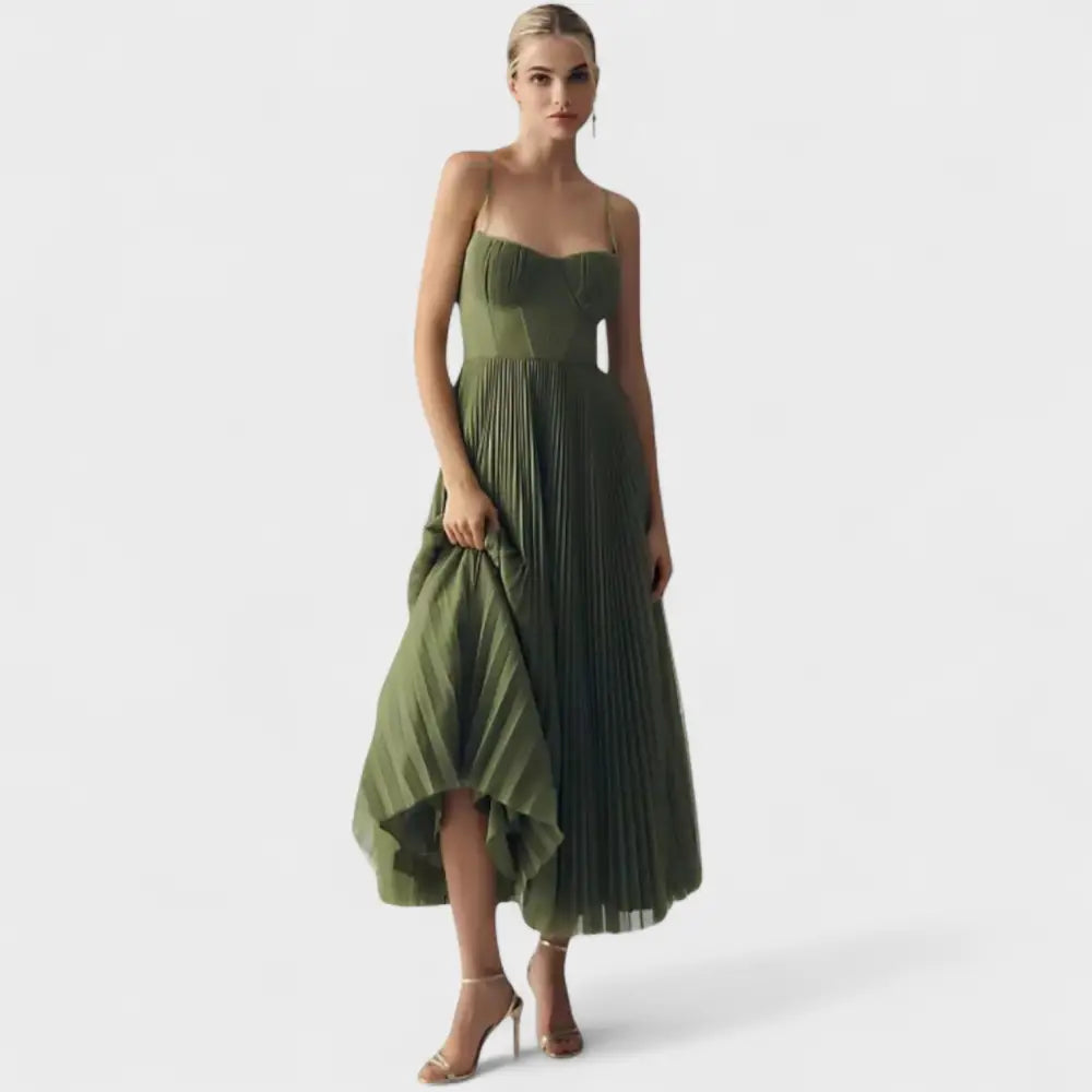 Valentina – Vestido Plisado Con Toque Elegante - Vestidos