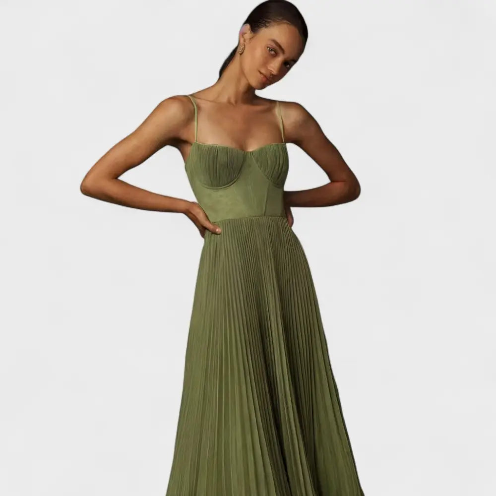 Valentina – Vestido Plisado Con Toque Elegante - Vestidos