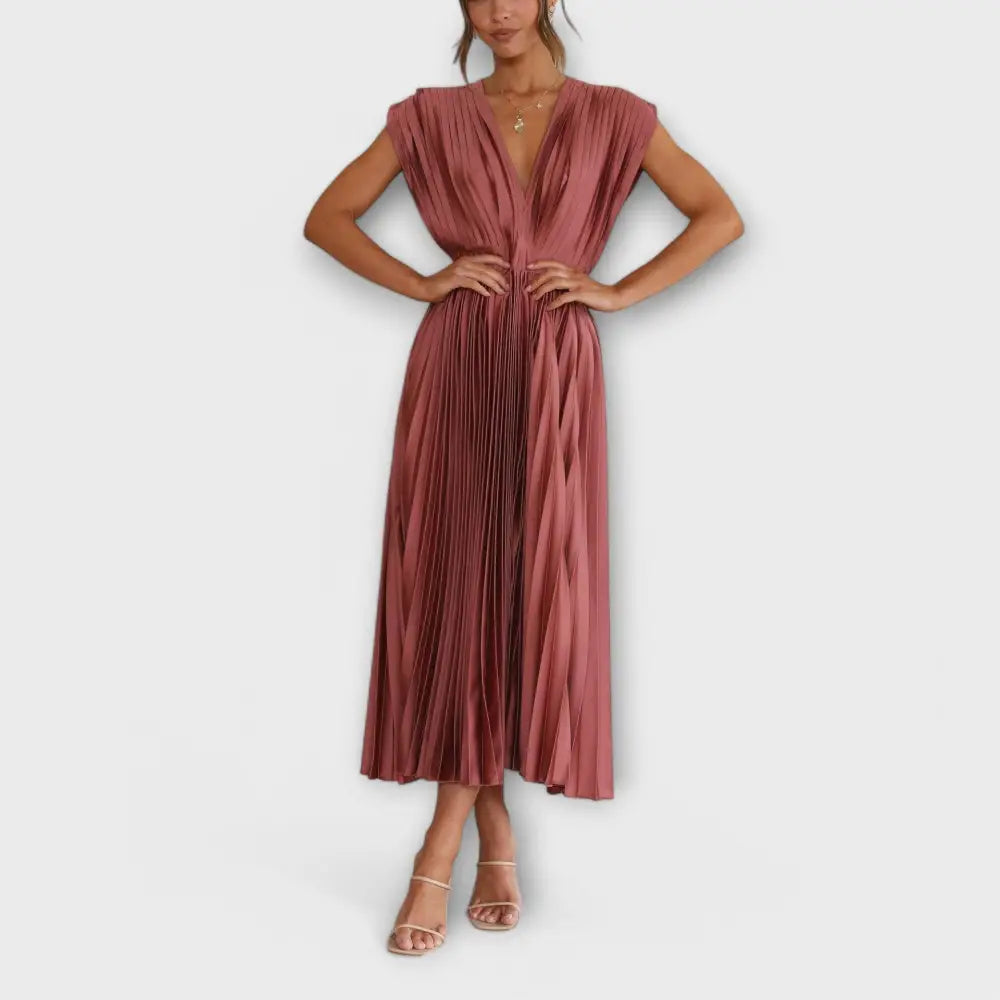 Valentina – Vestido Plisado Encanto Sofisticado - Vestidos