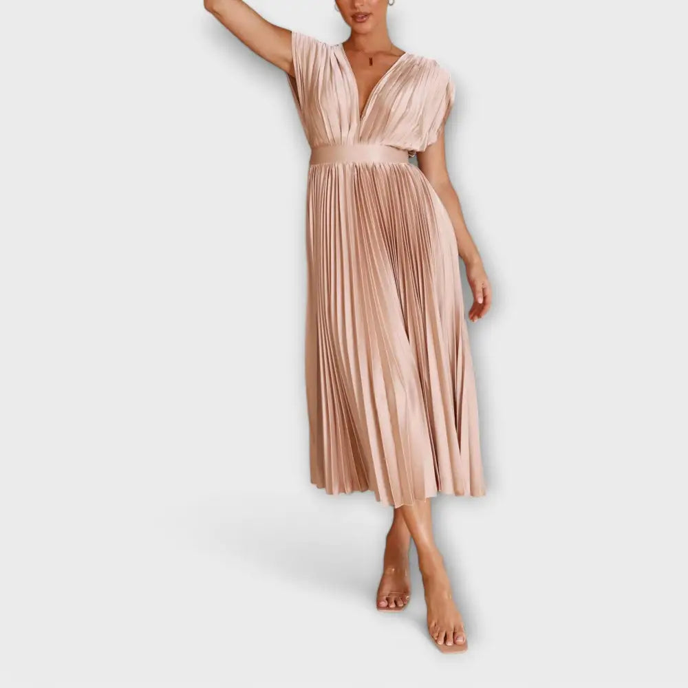 Valentina – Vestido Plisado Encanto Sofisticado - Vestidos