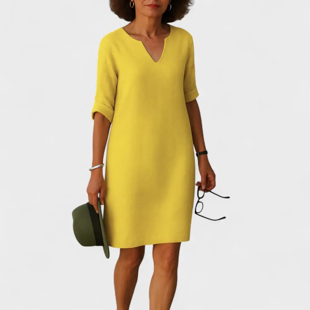 Vestido Alicia – Estilo Fresco para Días Soleados - Amarillo / S - Vestidos