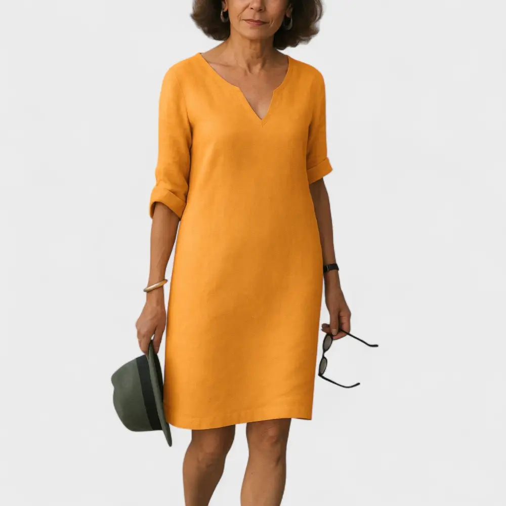 Vestido Alicia – Estilo Fresco para Días Soleados - Naranja / S - Vestidos