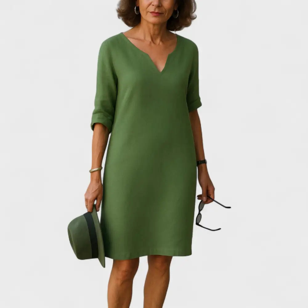 Vestido Alicia – Estilo Fresco para Días Soleados - Verde oliva / S - Vestidos