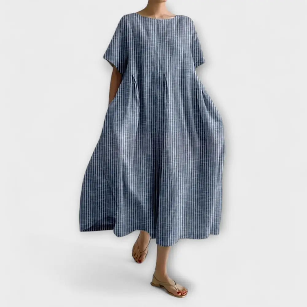 Vestido Eloísa – Estilo Atemporal con Toque Fresco - Azul / S - Vestidos