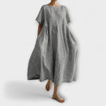 Vestido Eloísa – Estilo Atemporal con Toque Fresco - Gris / S - Vestidos