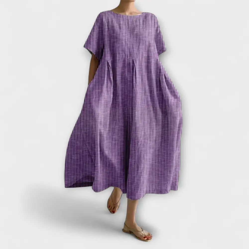 Vestido Eloísa – Estilo Atemporal con Toque Fresco - Lila / S - Vestidos