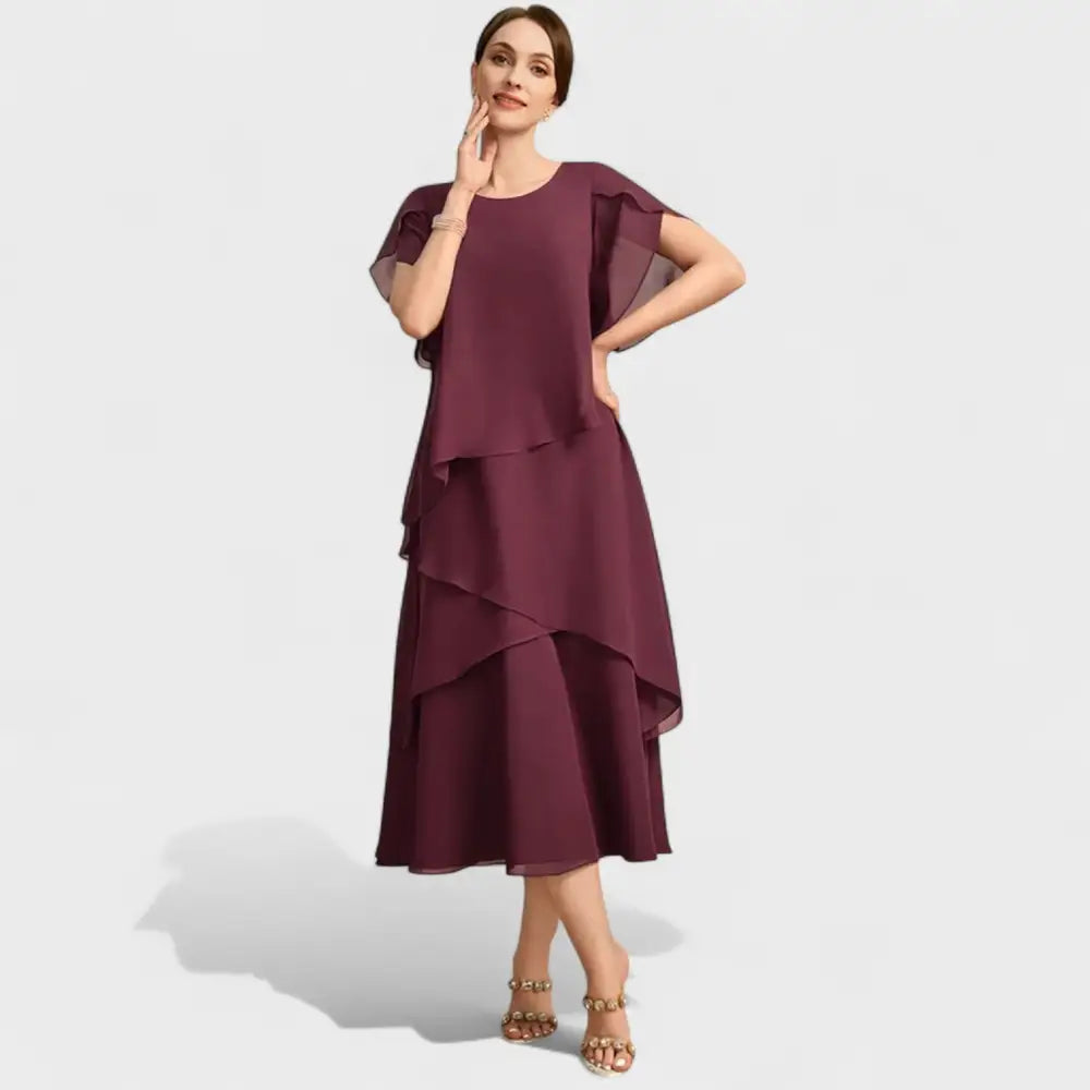 Vestido Jimena – Estilo Sofisticado y Ligero - Marrón / M - Vestidos