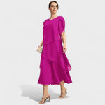 Vestido Jimena – Estilo Sofisticado y Ligero - Rosa / M - Vestidos