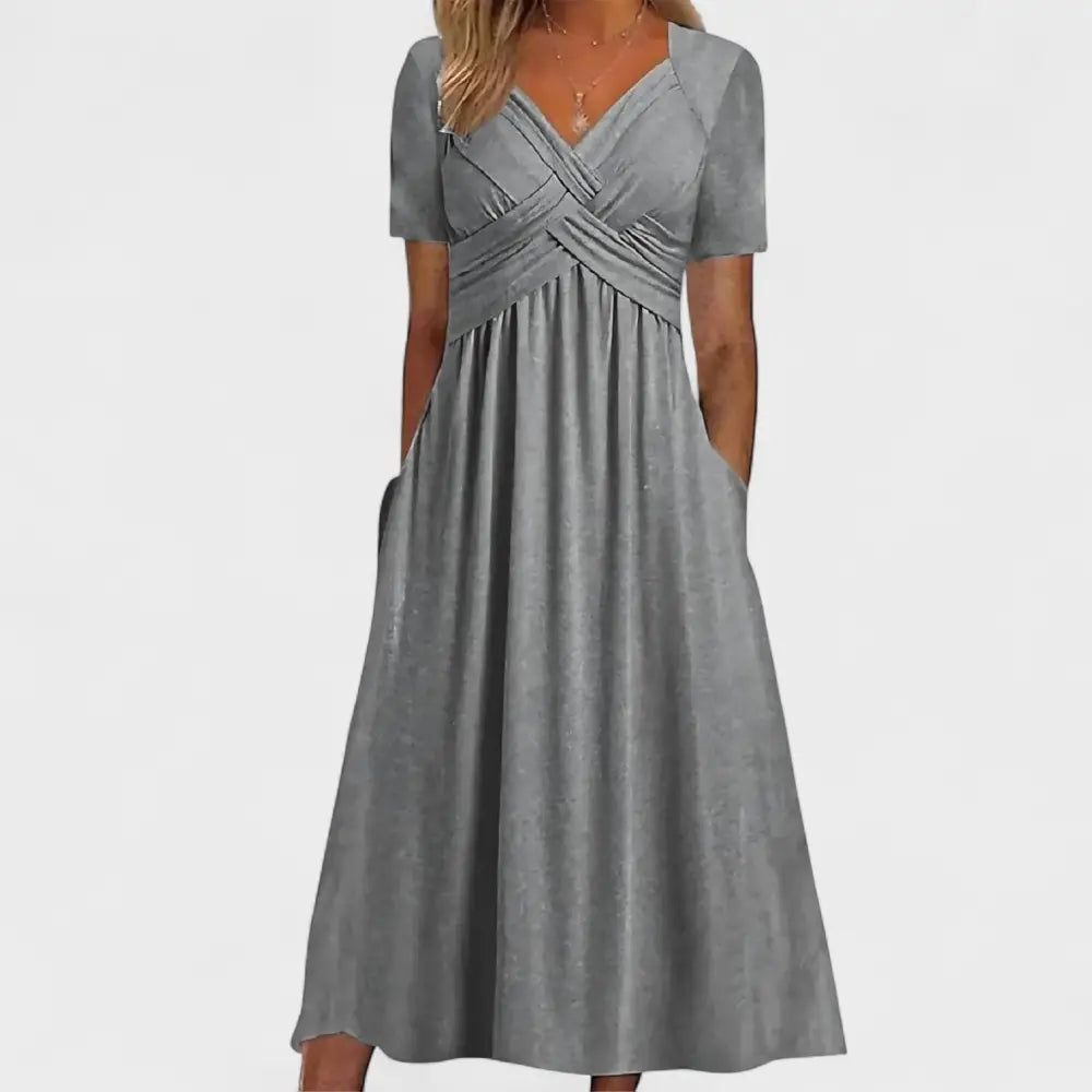 Violeta – Conjunto Frescura Nórdica y Elegancia Sin Esfuerzo - Gris / S - Vestidos