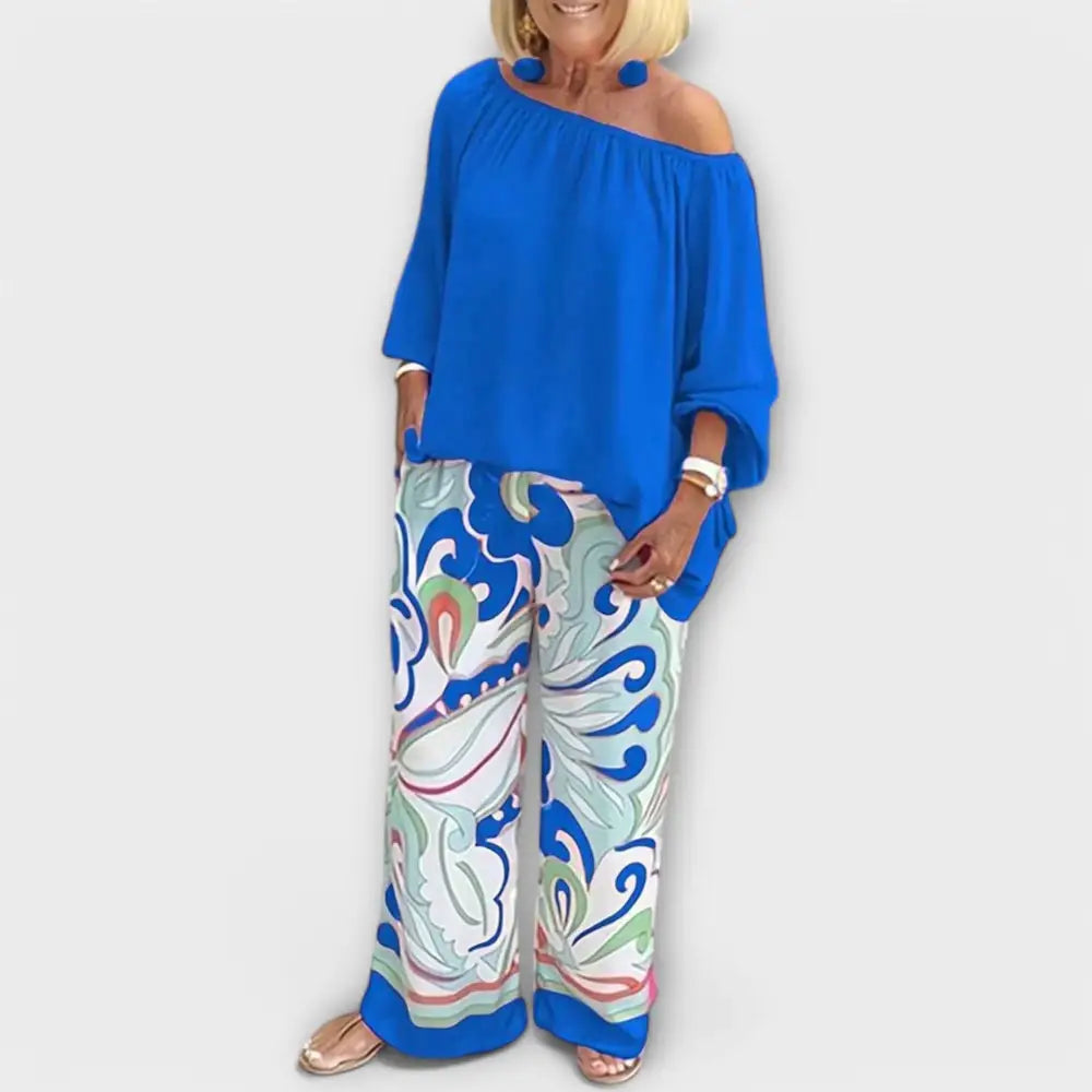 Yesenia – Conjunto de Dos Piezas Elegante para un Look Fresco - Dunkelblau / S - CONJUNTOS